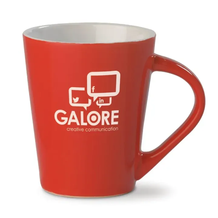 Bright red 'Nice' mug 270ml - LT51431 (gadzety reklamowe)